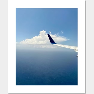 Airplane window view Posters and Art